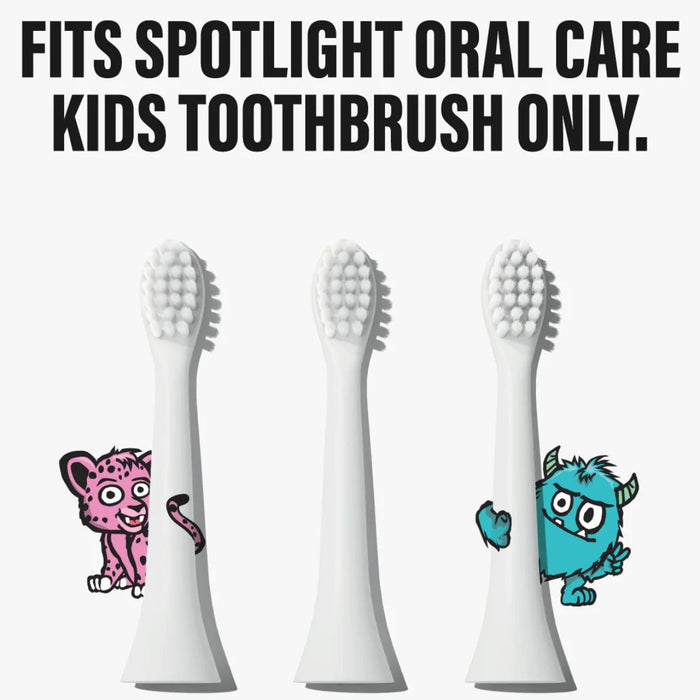 Spotlight Oral Care Kids Electric Toothbrush Replacement Heads x3