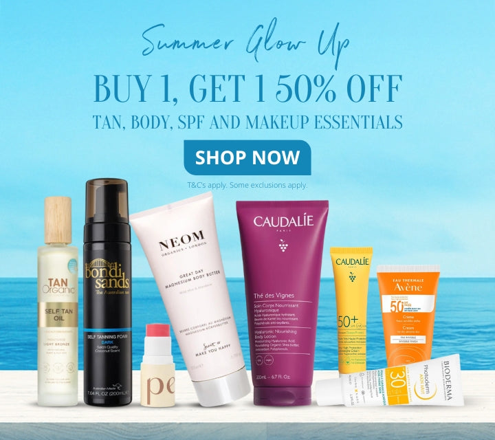 🌞 Summer Glow Up Alert! Dive into Millies' fab deal: Buy 1, Get 1 50% off on all your tan, body, SPF, and makeup essentials! ✨🛍️ Hurry, glam up while stocks last! #SummerGlow #BeautyEssentials