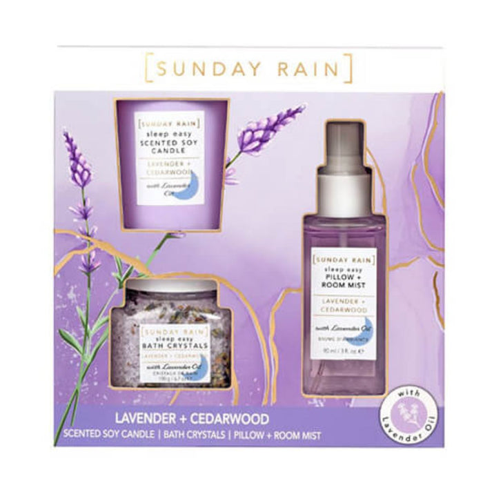 Sunday Rain Lavender & Cedarwood Sleep Trio