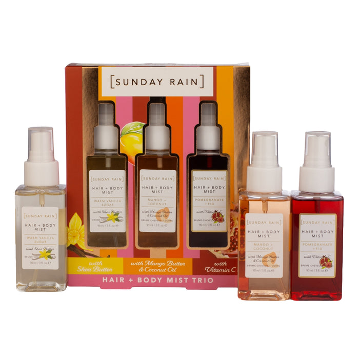 Sunday Rain Hair & Body Mist Trio Gift Set