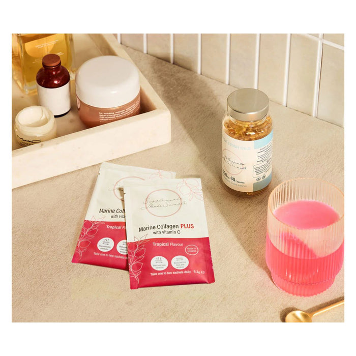 Supplements Made Simple Marine Collagen PLUS with Vitamin C in Tropical - 30 Sachets