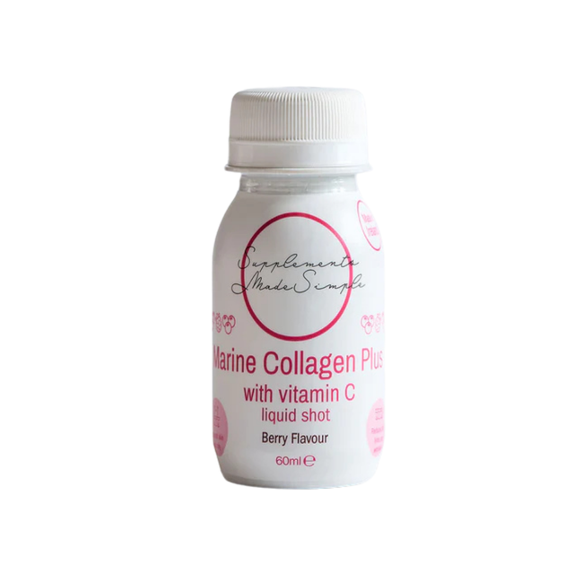 Supplements Made Simple Marine Collagen PLUS with Vitamin C Liquid Shots - 1 Month Supply