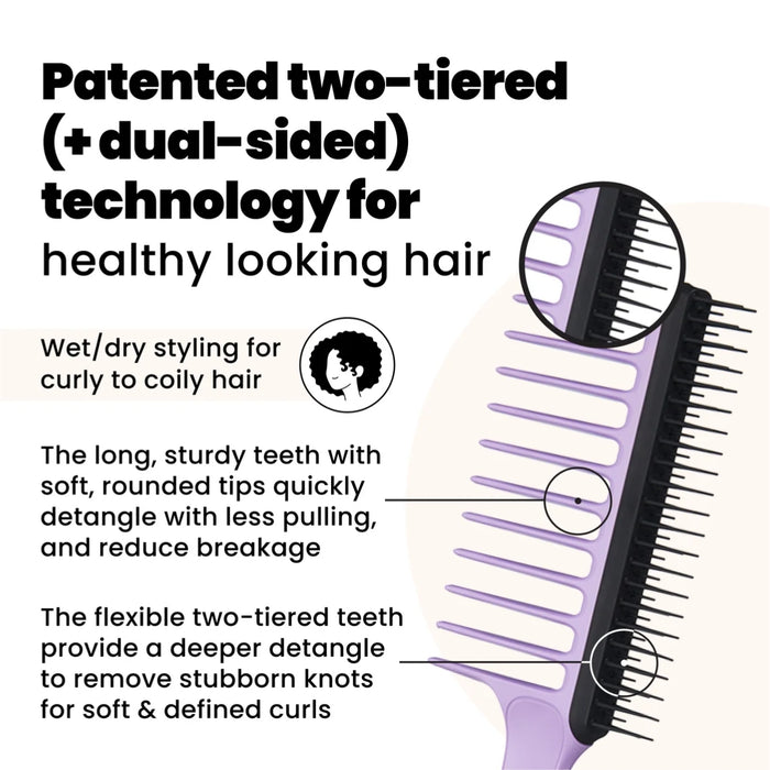 Tangle Teezer Wide Tooth Comb – Lilac/Black