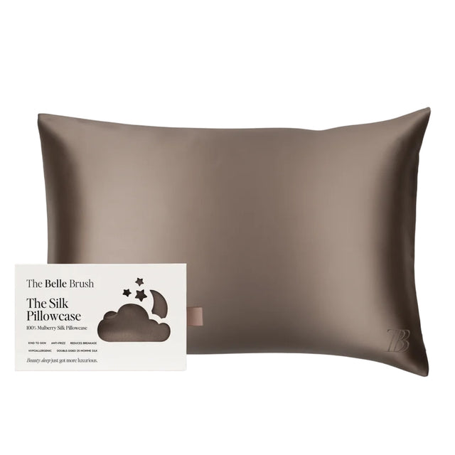 The Belle Brush The Silk Pillowcase - Mocha