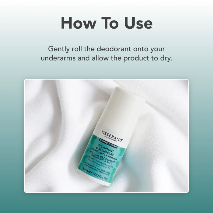 Tisserand Spearmint & Rosemary Roll-On Deodorant 75ml