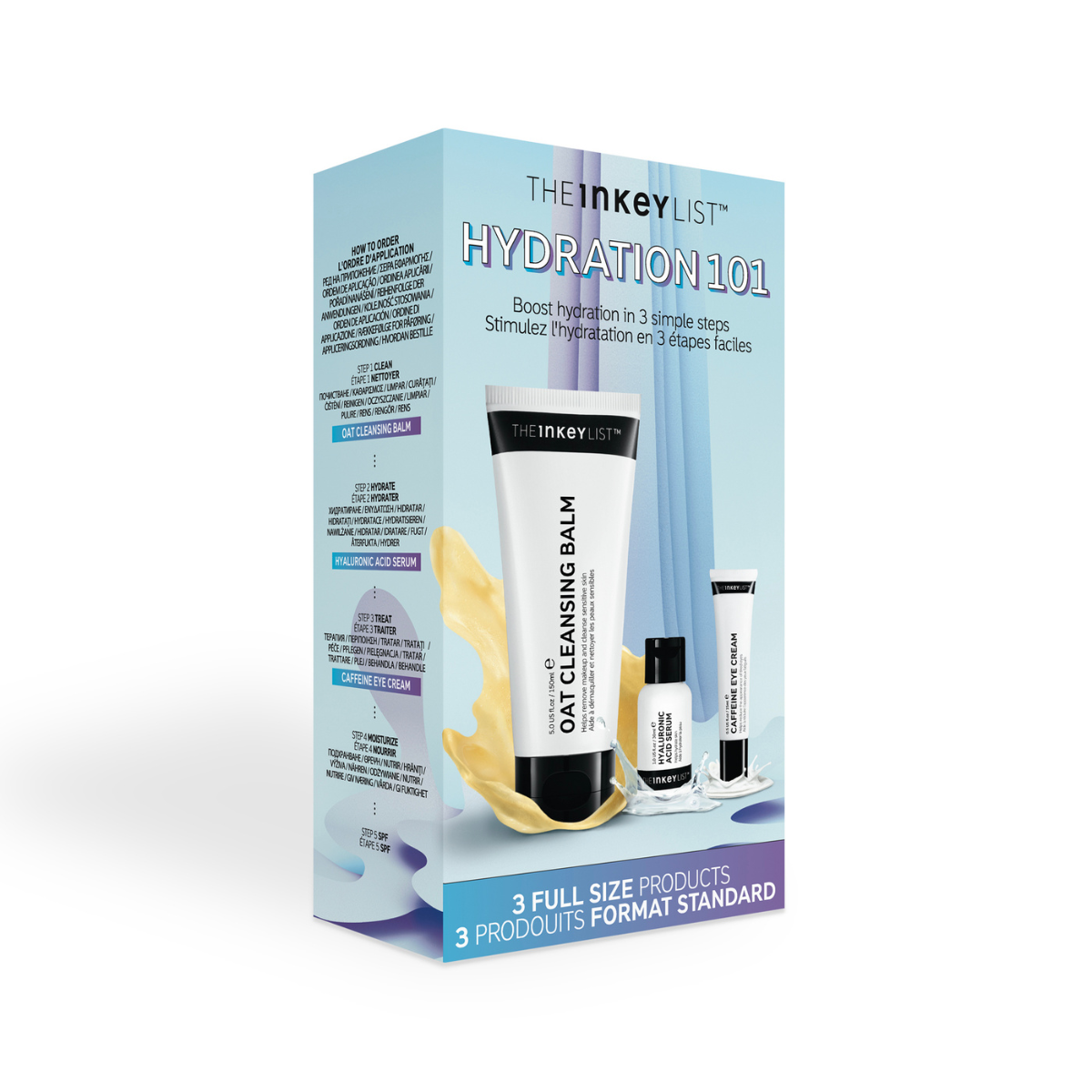 The Inkey List Hydration 101 Set SAVE 18% packaging 