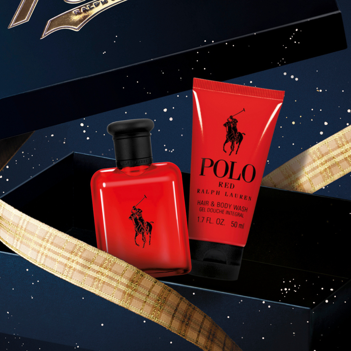 Polo red hair top and body wash