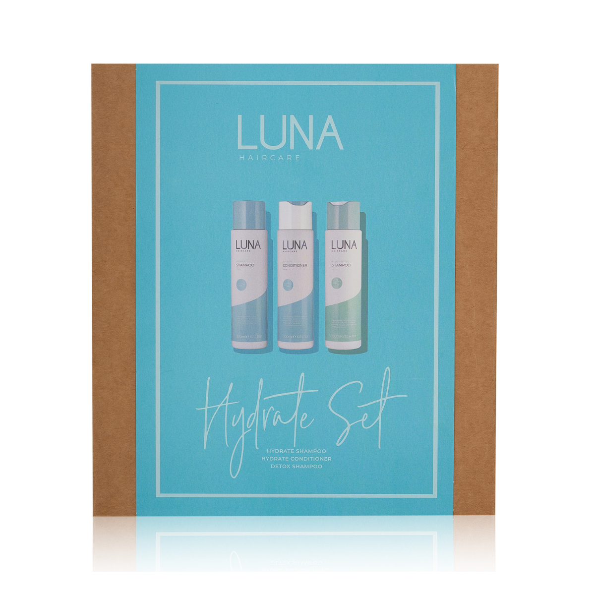 Luna By Lisa Jordan Hydrate Haircare Set packaging 