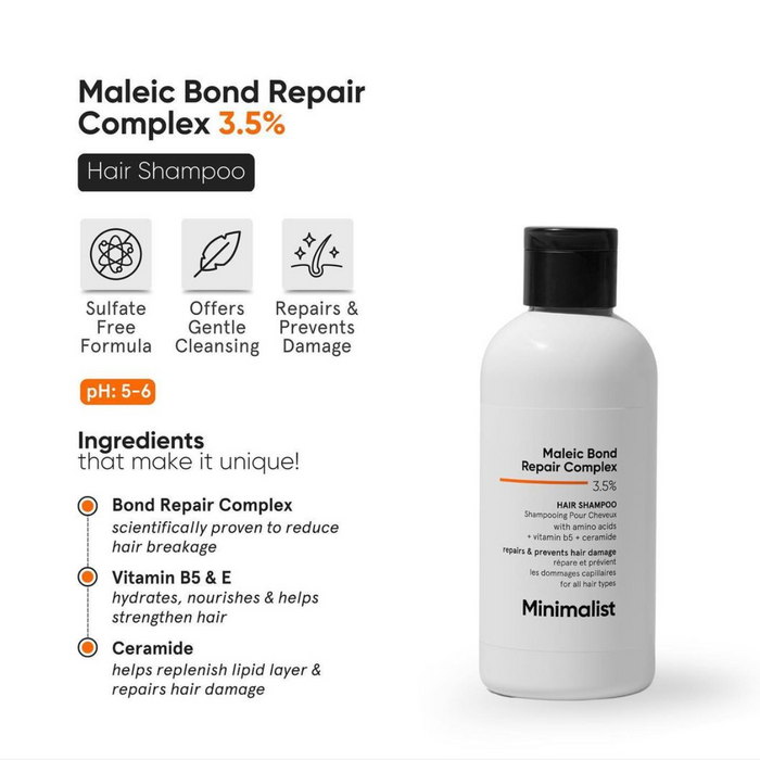 Minimalist Maleic Bond Repair Complex 3.5% Shampoo