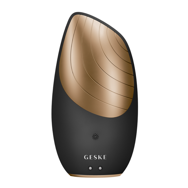 GESKE Sonic Thermo Facial Brush 6in1 Black and Gold