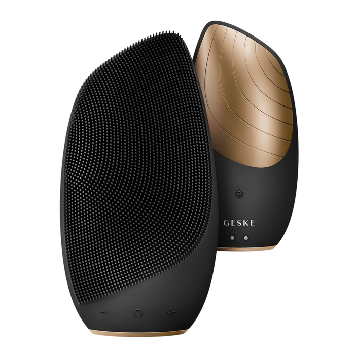 GESKE Sonic Thermo Facial Brush 6in1 Black and Gold