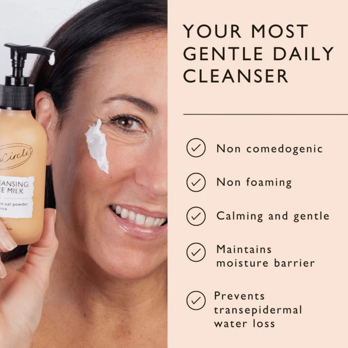 UpCircle Beauty Cleansing Face Milk with Aloe Vera + upcycled Oat Powder 120ml