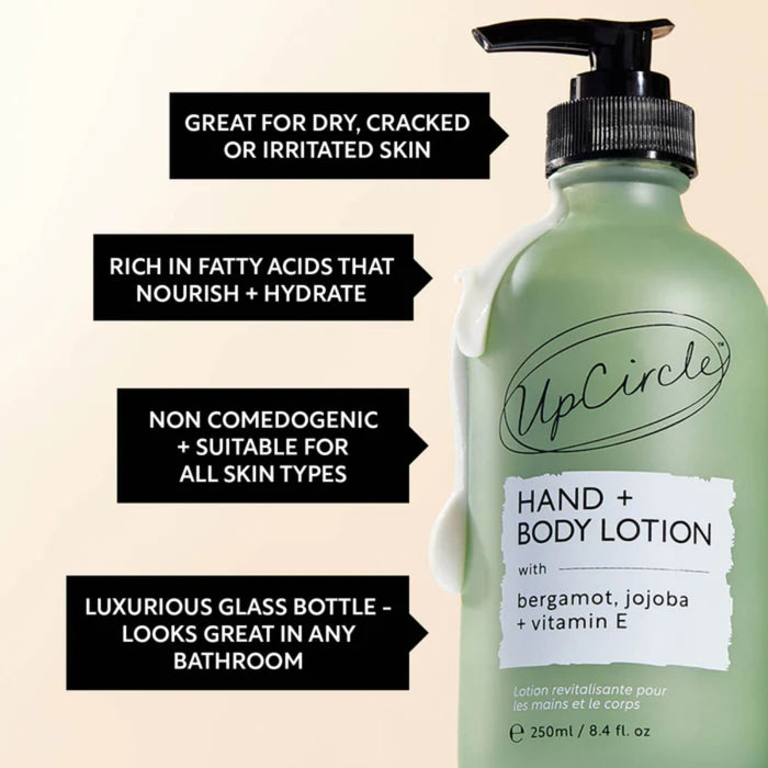 UpCircle Beauty Hand + Body Lotion with Bergamot + Vitamin E 250ml