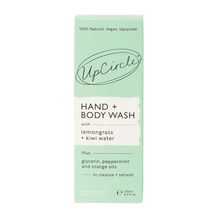 UpCircle Beauty Hand + Body Wash with Lemongrass + Kiwi Water 250ml