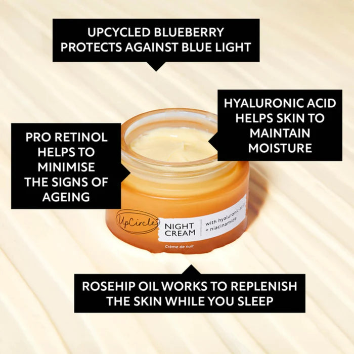 UpCircle Beauty Night Cream with Hyaluronic Acid + Niacinamide 55ml