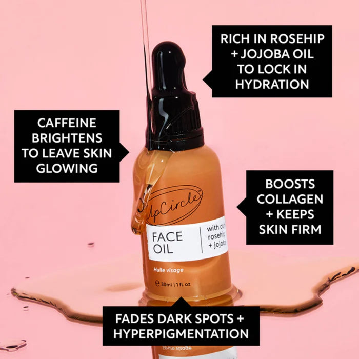 UpCircle Beauty Organic Face Oil with Coffee + Rosehip Oil 30ml