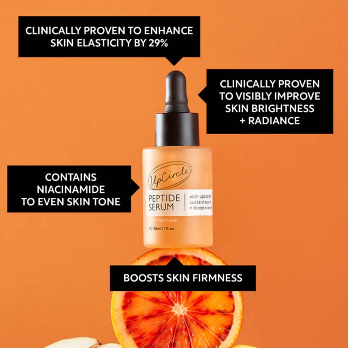 UpCircle Beauty Peptide Serum with upcycled Custard Apple + Blood Orange 30ml