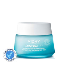 VICHY Minéral 89 48H Moisture Matte Sorbet Non-Greasy - Fragrance Free Combination/Oily Skin 50ml