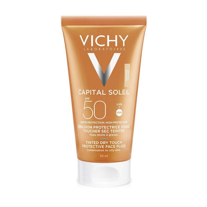 VICHY Capital Soleil Dry Touch Mattifying BB Tinted Sun Protection SPF50 for Face 50m