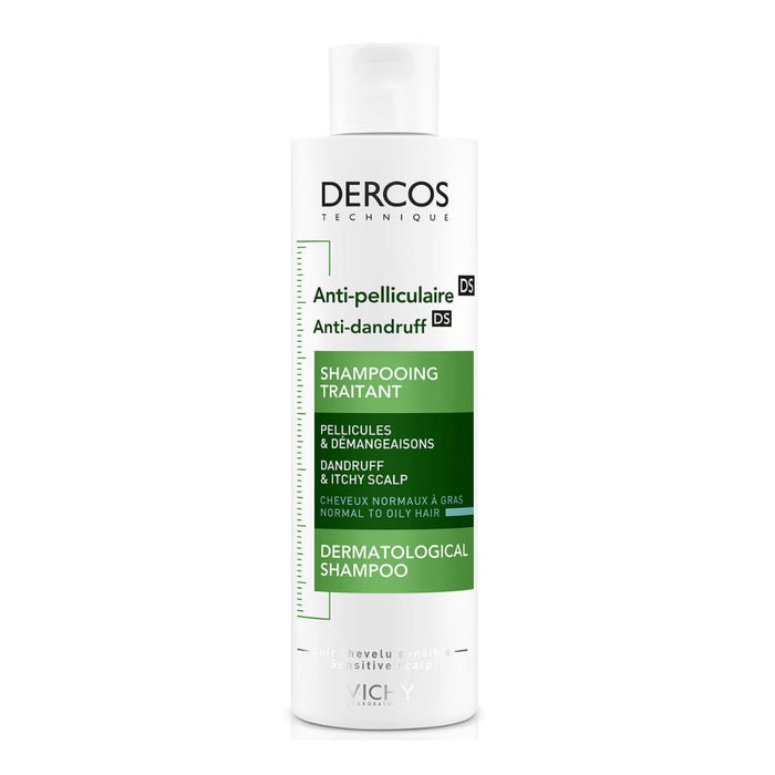 VICHY Dercos Anti-Dandruff Dermatological Shampoo for Normal to Oily Hair with Salicylic Acid, 200ml
