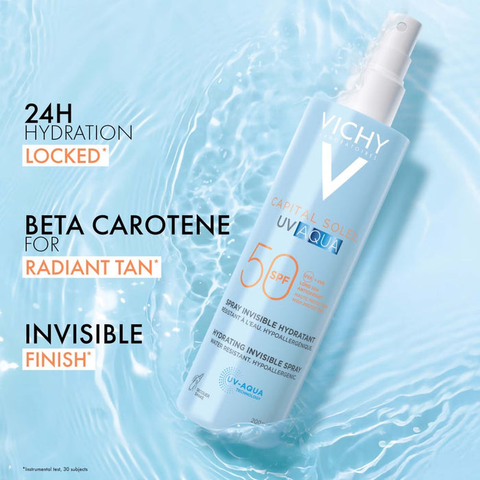 Vichy Capital Invisible Spf50 Spray Soleil UV Aqua Body
