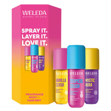 Weleda Fragrance Body & Hair Mist Trio Gift Set with Tropical Crush, Vanilla Cloud and Mystic Aura 3 x 95ml