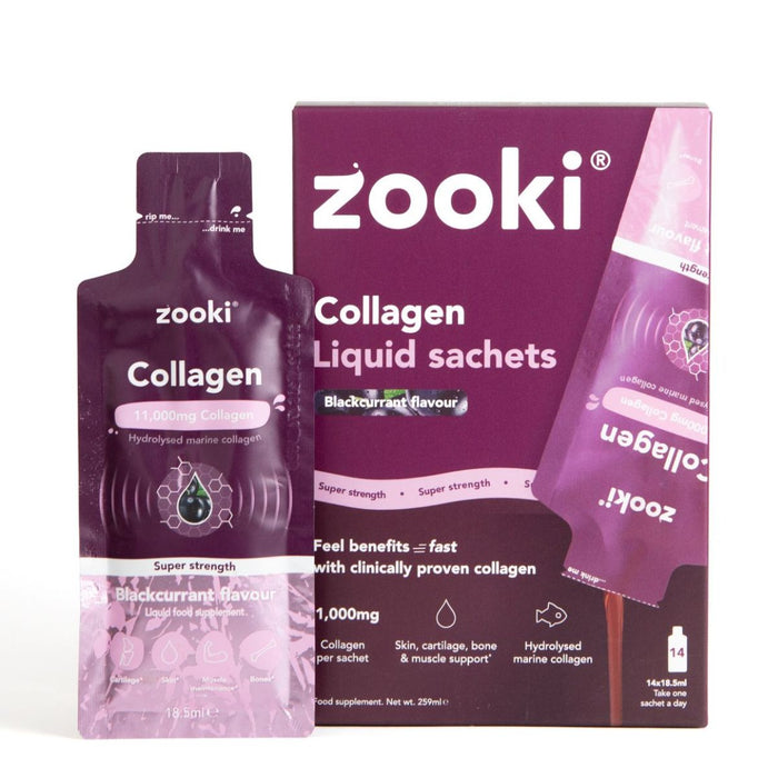 Zooki Super Strength Cmarin Collagen Blackcurrant 14s