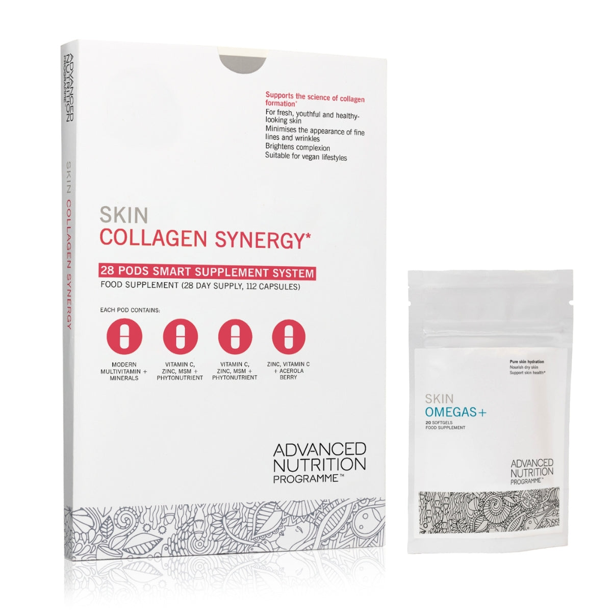 Advanced Nutrition Programme Skin Collagen Synergy and Discovery Omegas