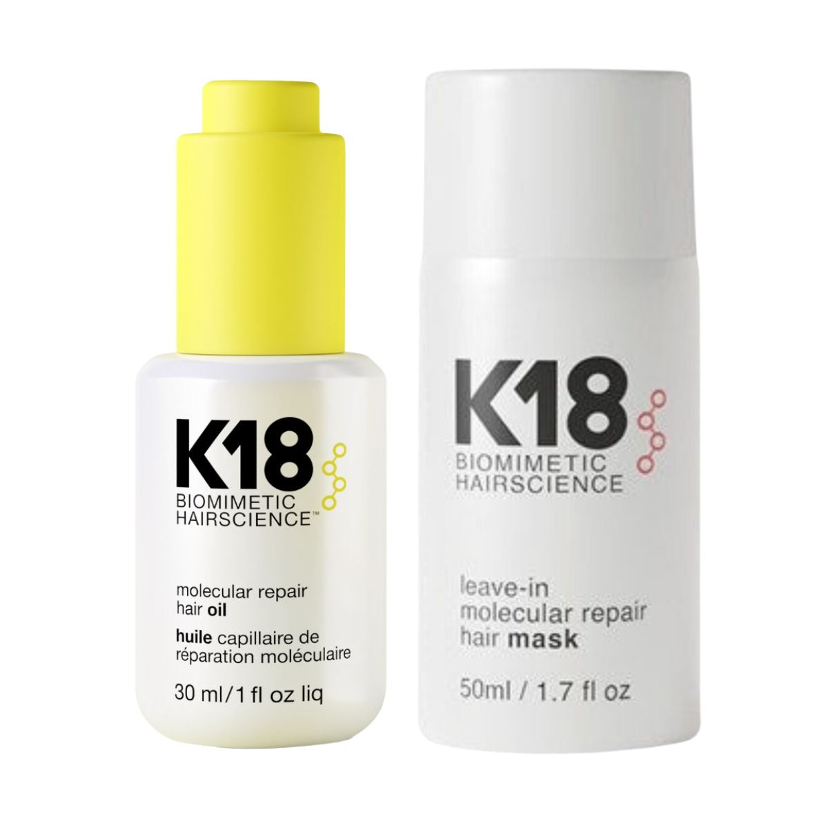 K18 Molecular Repair Hair Oil & K18 Leave-in Molecular Repair Hair Mask 50ml Bundle
