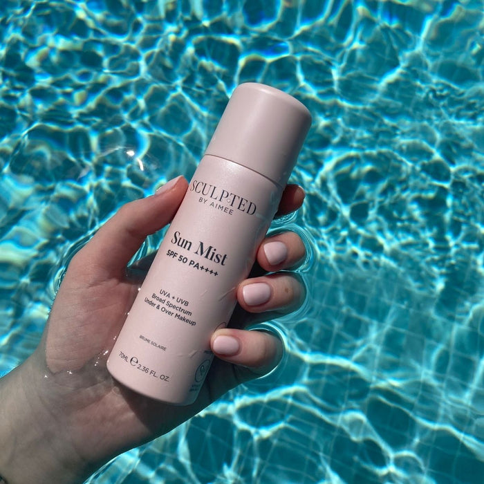  invisible facial mist with a broad spectrum SPF 50 