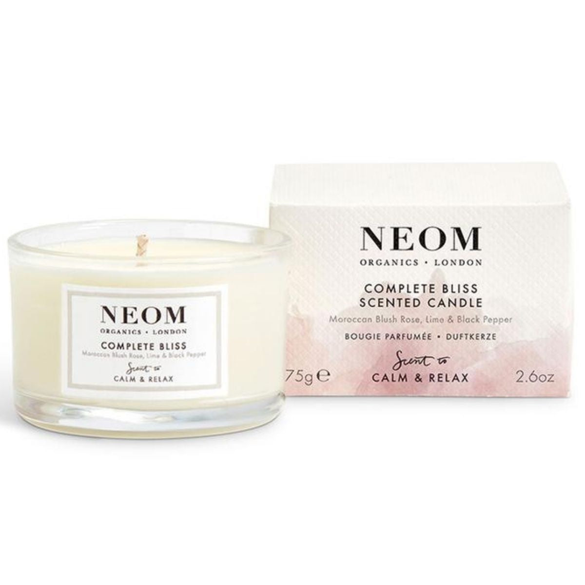 Neom Scent to Calm & Relax Complete Bliss Scented Candle Travel Size
