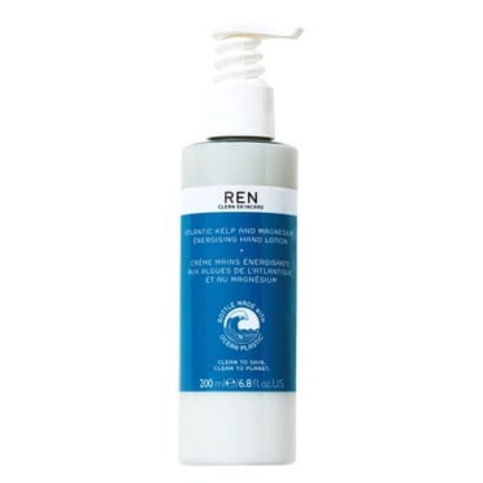 REN Atlantic Kelp And Magnesium Energising Hand Lotion.