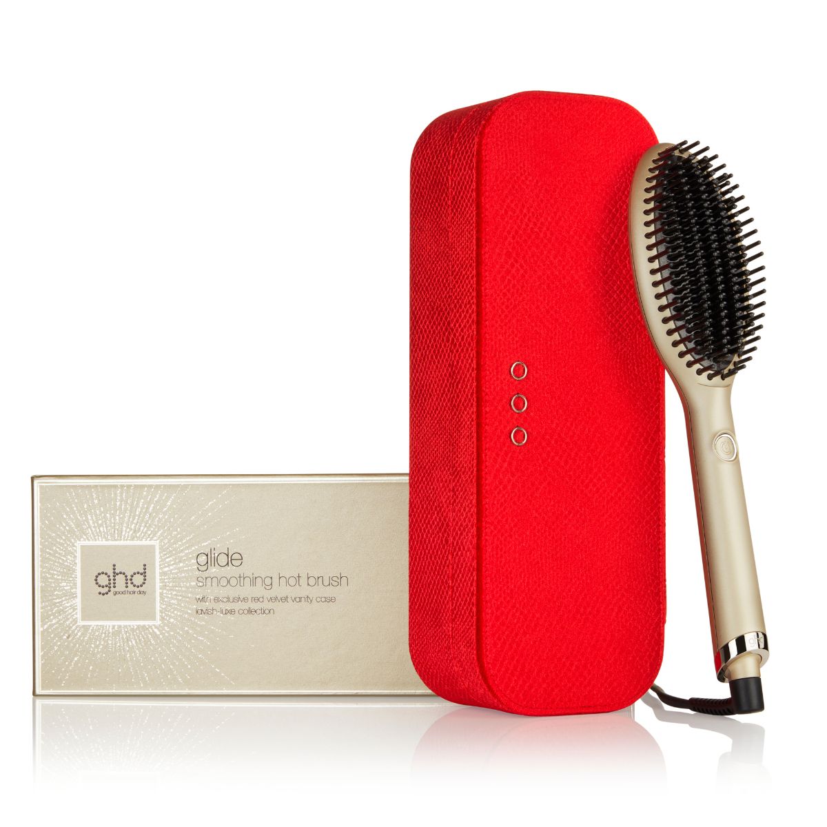 GHD Gold Limited Edition Glide Smoothing Hot Brush in Champagne Gold