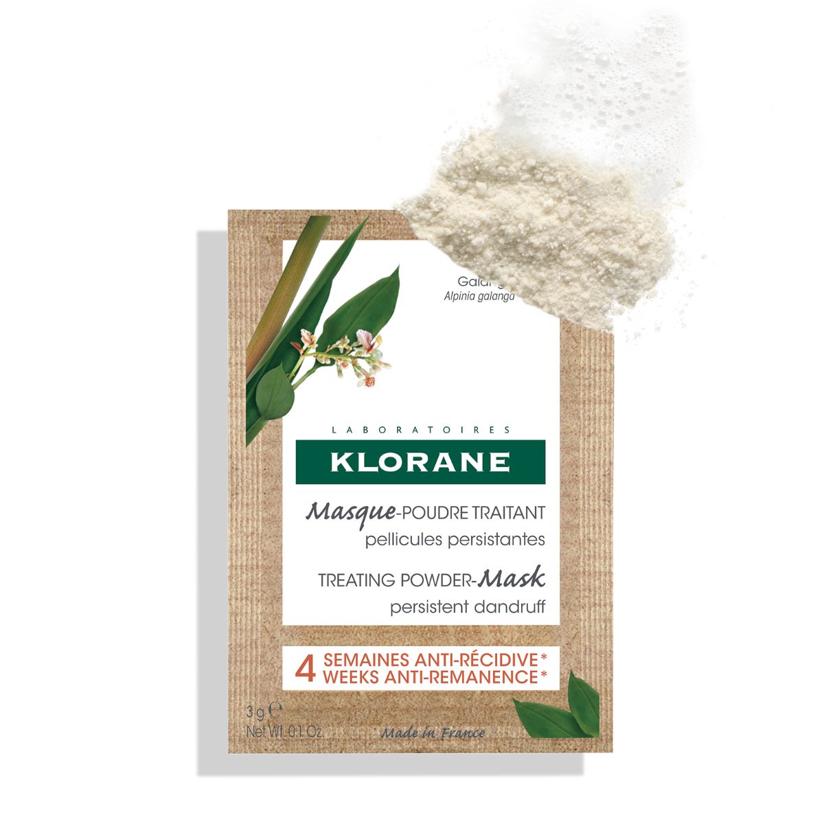 Klorane Galangal Anti-Dandruff Mask-Powder Treatment Treats Persistent Dandruff