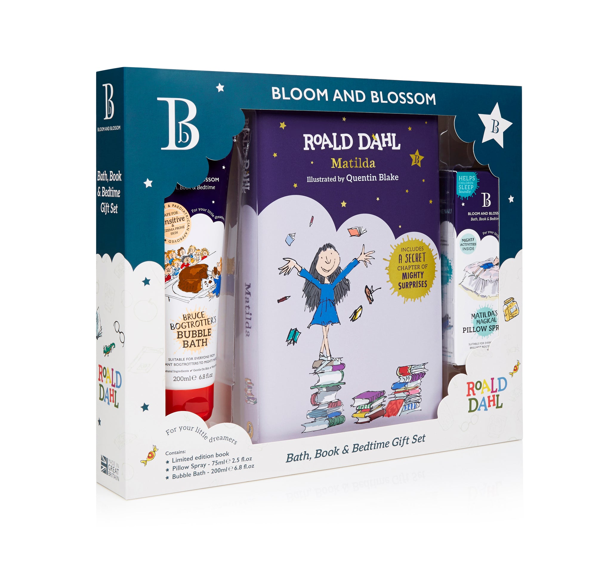 Bloom and Blossom Roald Dahl Matilda Bath, Book & Bedtime Gift Set 25% OFF