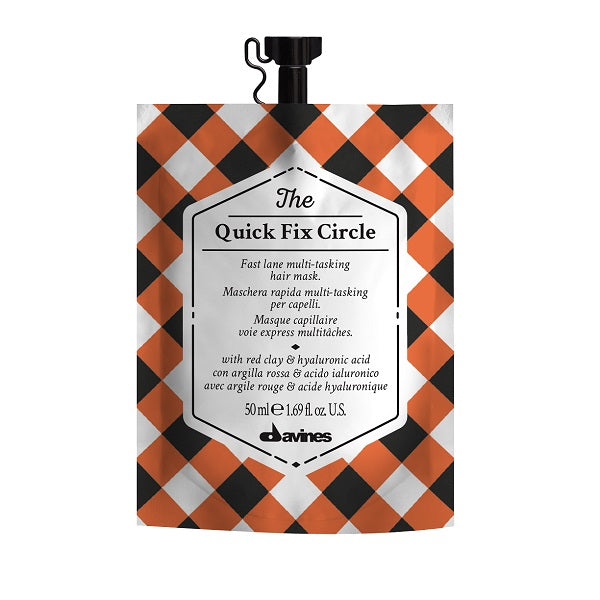 50ml Davines The Quick Fix Circle Mask is a fast acting, regenerating hair mask that takes just 3 minutes to moisturise and de-tangle your hair leaving it soft, silky and renewed.