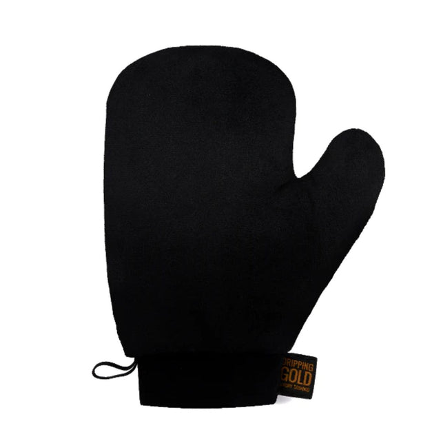 Dripping Gold Luxury Velvet Tanning Mitt with Thumb