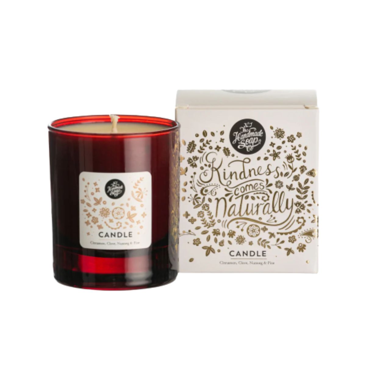 The Handmade Soap Company Soy Wax Candle - Cinamon, Clove, Nutmeg & Pine