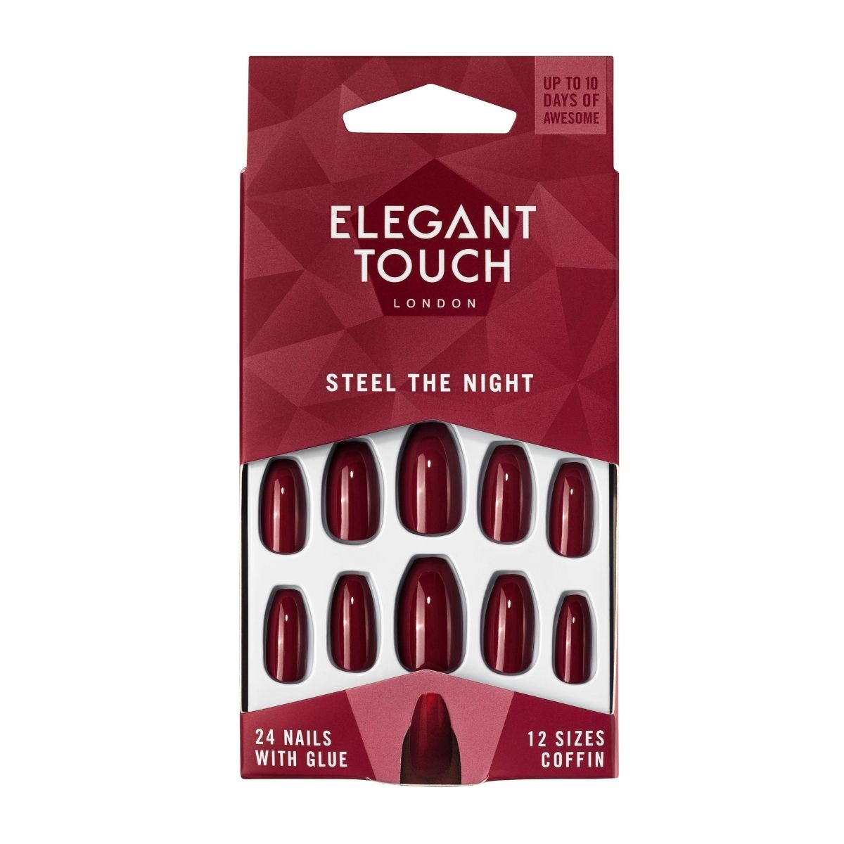 Elegant Touch Colour Nails Steel the Night Coffin Nails