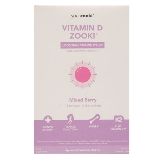 Zooki Vitamin D3 Mixed Berry Flavour 14s