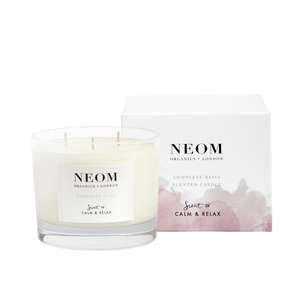 Neom Scent to Calm & Relax Complete Bliss Scented Candle 3 Wick