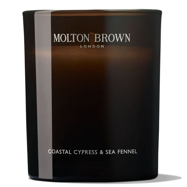 Molton Brown Coastal Cypress & Sea Fennel Signature Scented Single Wick Candle.