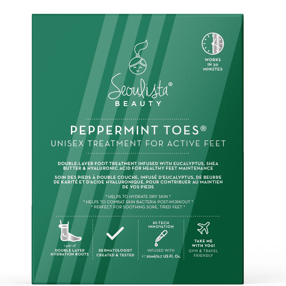 Seoulista Beauty Peppermint Toes Foot Treatment Sleeved