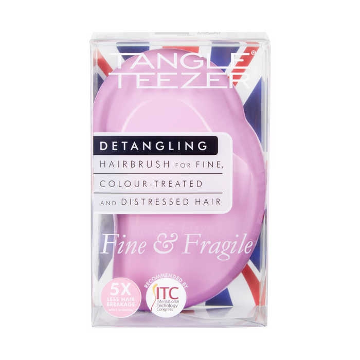 Tangle Teezer Fine and Fragile Detangling Hairbrush pink dust in package