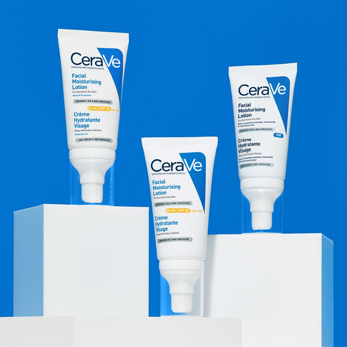 CeraVe AM Facial Moisturising Lotion SPF30 with Ceramides for Normal to Dry Skin 52ml