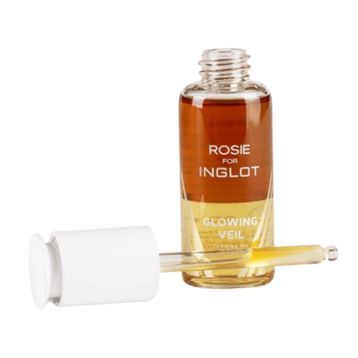 Inglot Rosie for Inglot Glowing Veil Tanning Oil.