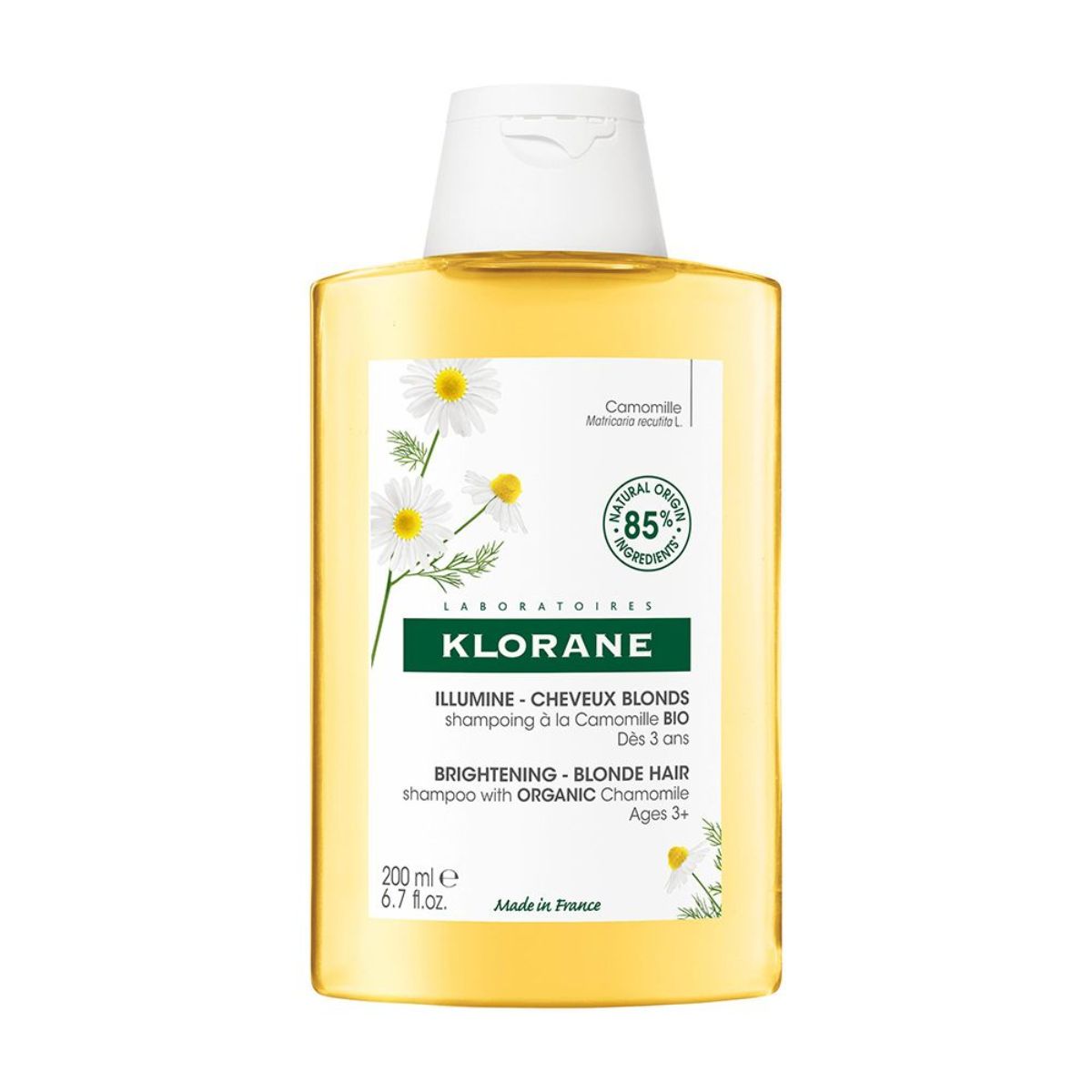 Klorane Brightening Camomile Shampoo 200ml