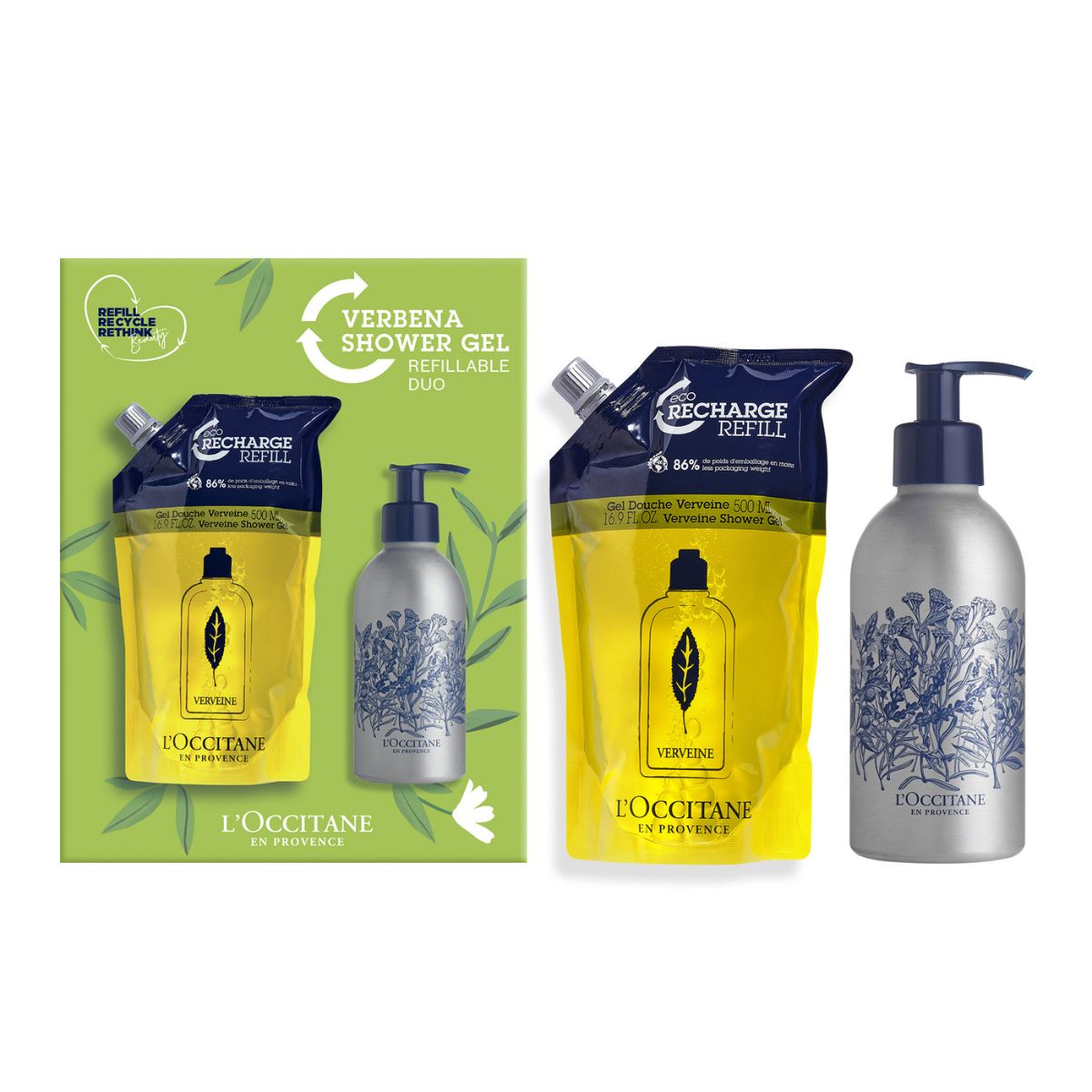 L'Occitane Verbena Shower Gel Refillable Set