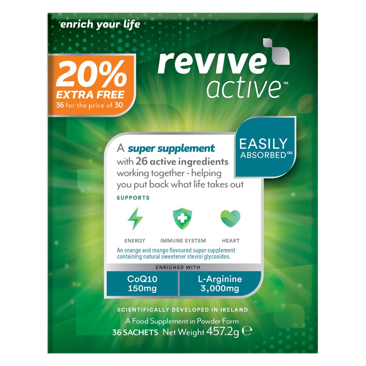 Revive Active with 20% Extra Free (36 Sachets)