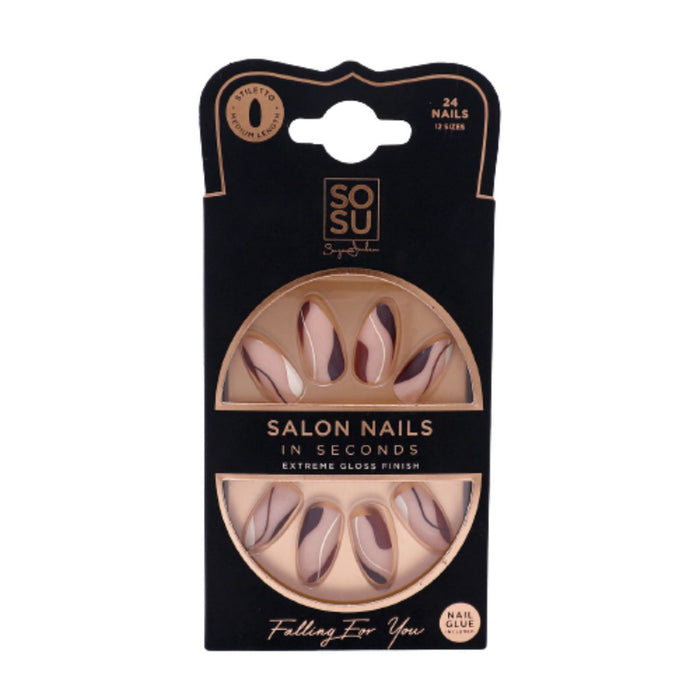 SOSU Cosmetics Salon Nails in Seconds with Nail Glue.